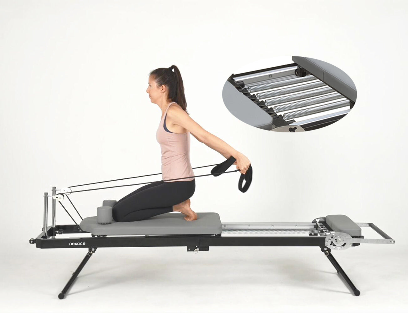 nexace Pilates Reformer Machine with Metal Spring – nexacePilates