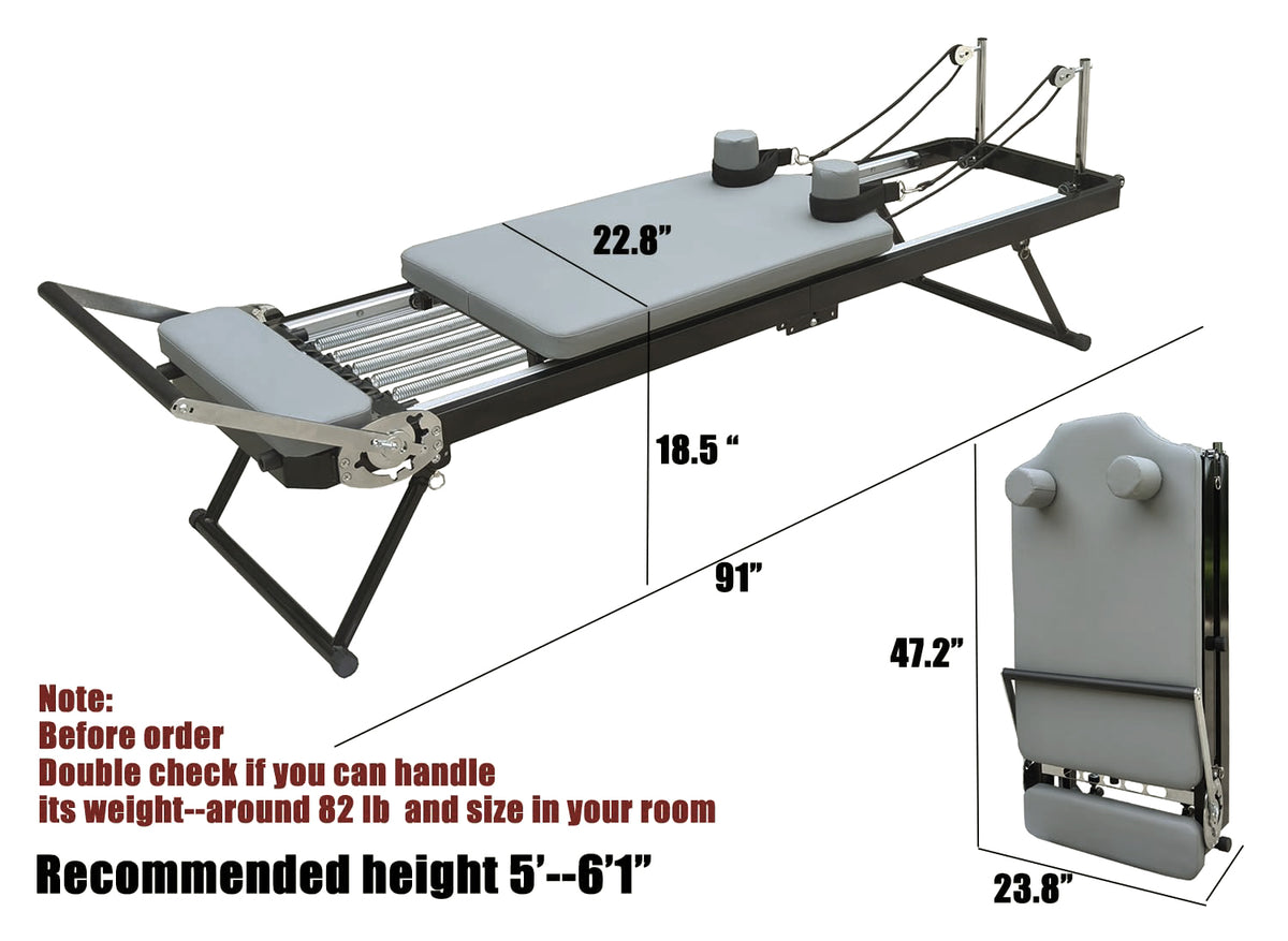 nexace Pilates Reformer Machine with Metal Spring