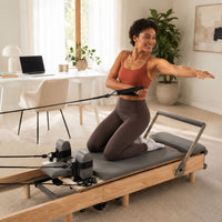 nexace Wood Pilates Reformer Machine for Home Fitness