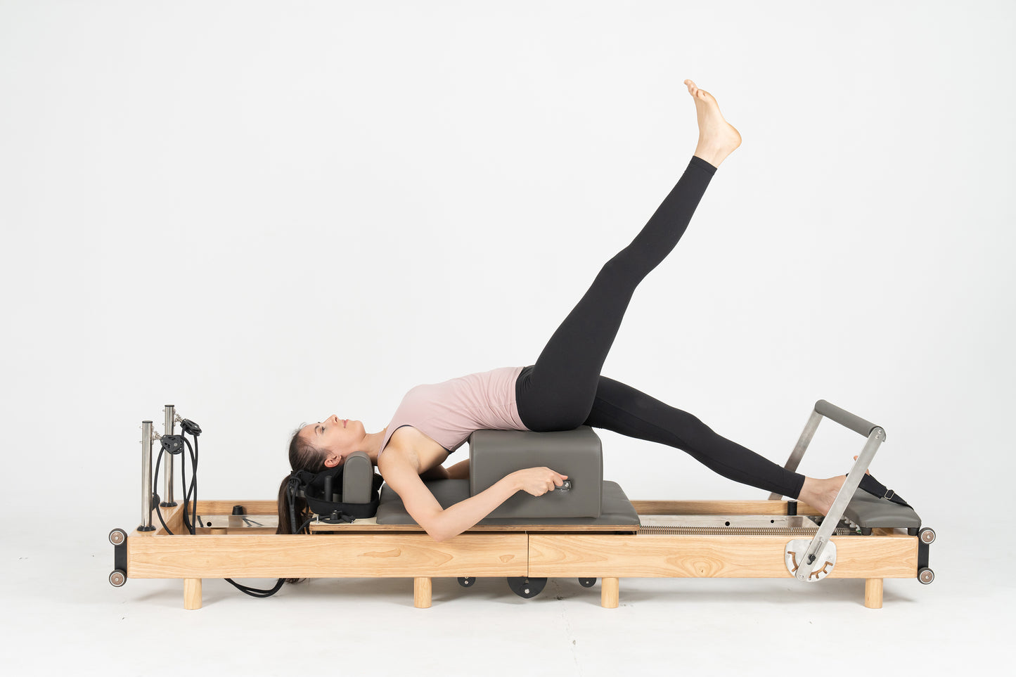 nexace Wood Pilates Reformer Machine for Home Fitness