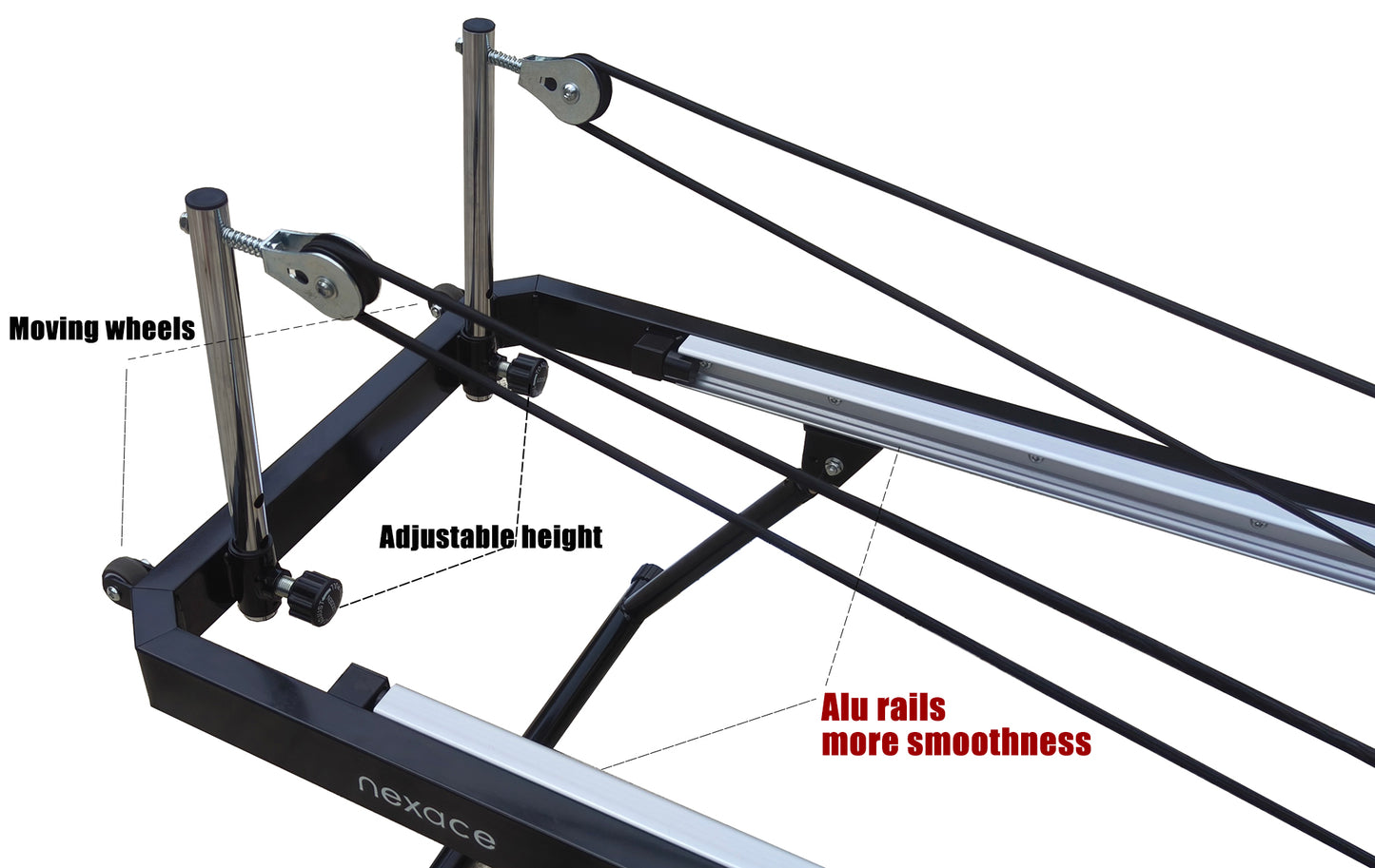 nexace Pilates Reformer Machine with Metal Spring