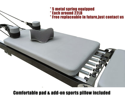 nexace Pilates Reformer Machine with Metal Spring