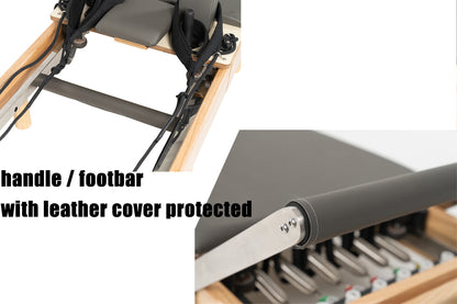 nexace Wood Pilates Reformer Machine for Home Fitness