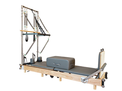nexace Wood Foldable Pilates Reformer with Tower