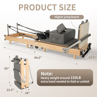 nexace Wood Pilates Reformer Machine for Home Fitness