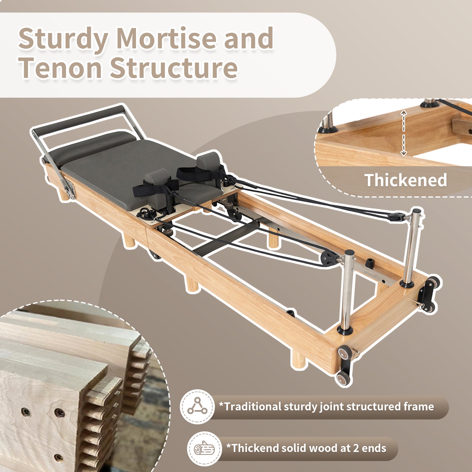 Pilates Reformer Seat Box, Accessories for Pilates Devices Pilates Reformer Seat Box, Accessories for Pilates Devices