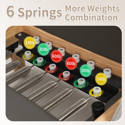 nexace Wood Pilates Reformer Machine for Home Fitness
