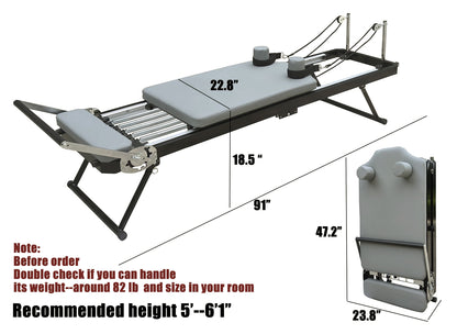 nexace Pilates Reformer Machine with Metal Spring