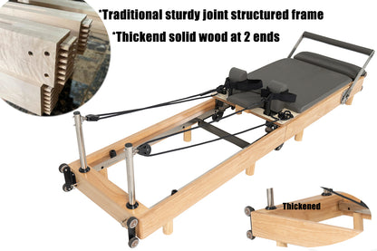 nexace Wood Pilates Reformer Machine for Home Fitness